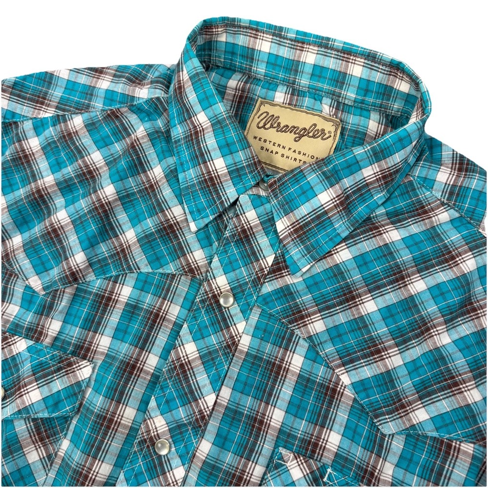 WRANGLER Mens Pearl Snap Short Sleeve Shirt Rodeo Western - XXL